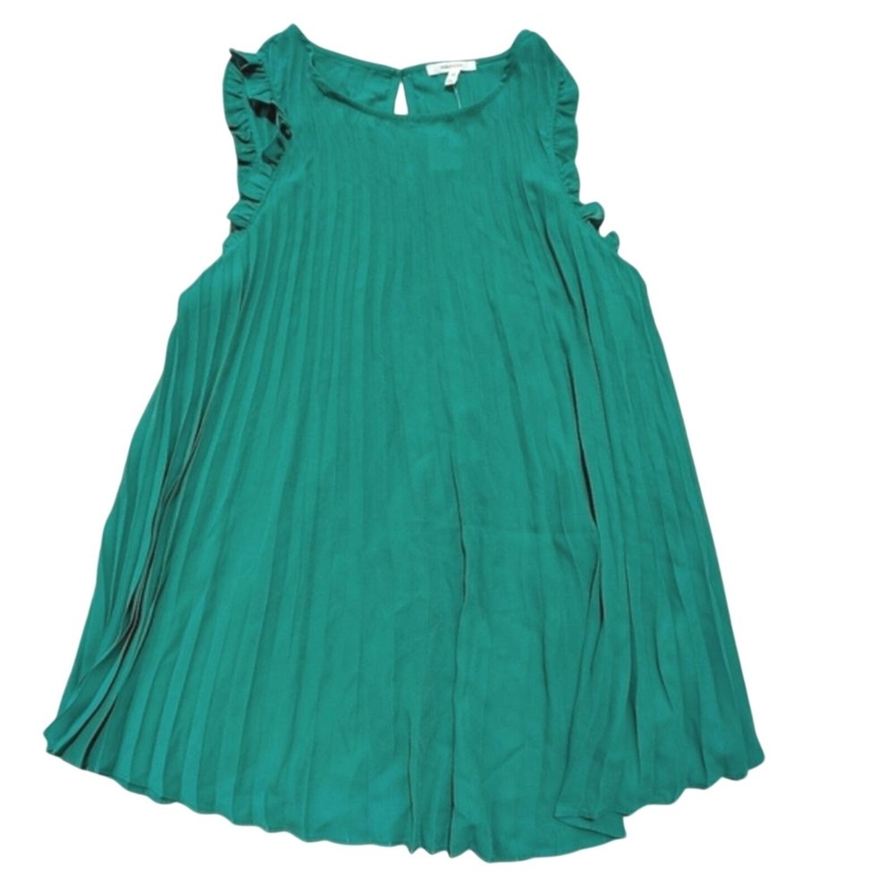 Maurices‎ Top Plus Size 0X XL Green Babydoll Pleated Flowy Tank Shirt Xmas NWT